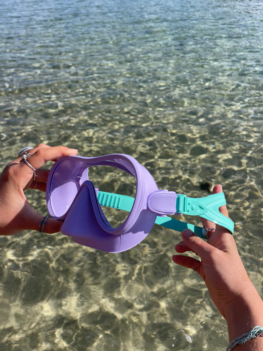 Lilac / Aqua Marine Two Tone Snorkelling Mask