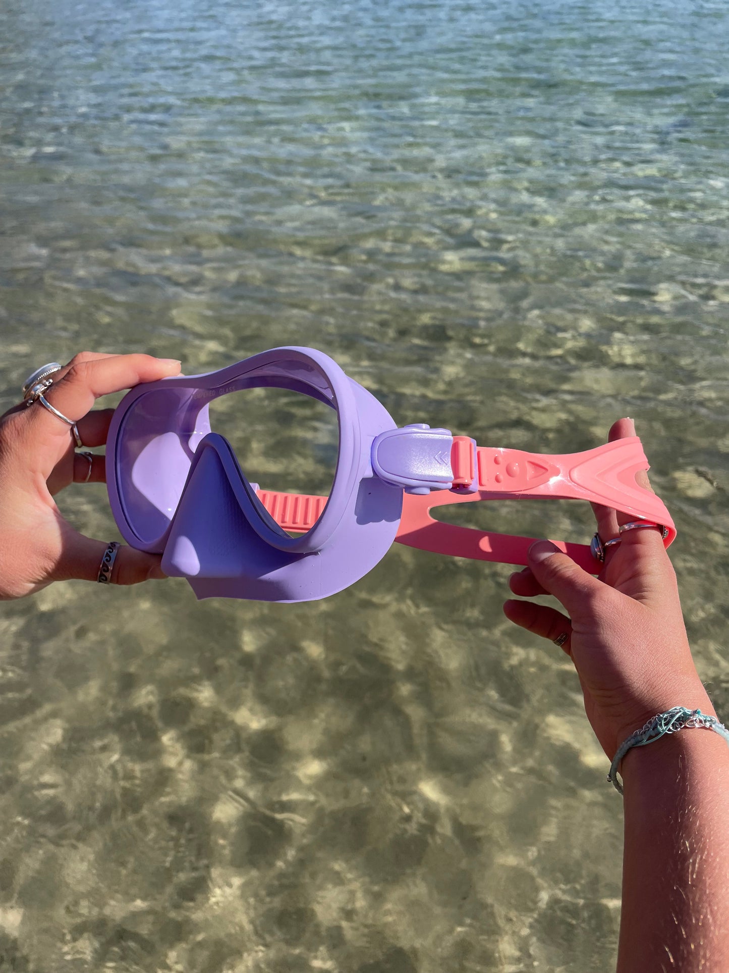 Lilac / Coral Two Tone Snorkelling Mask