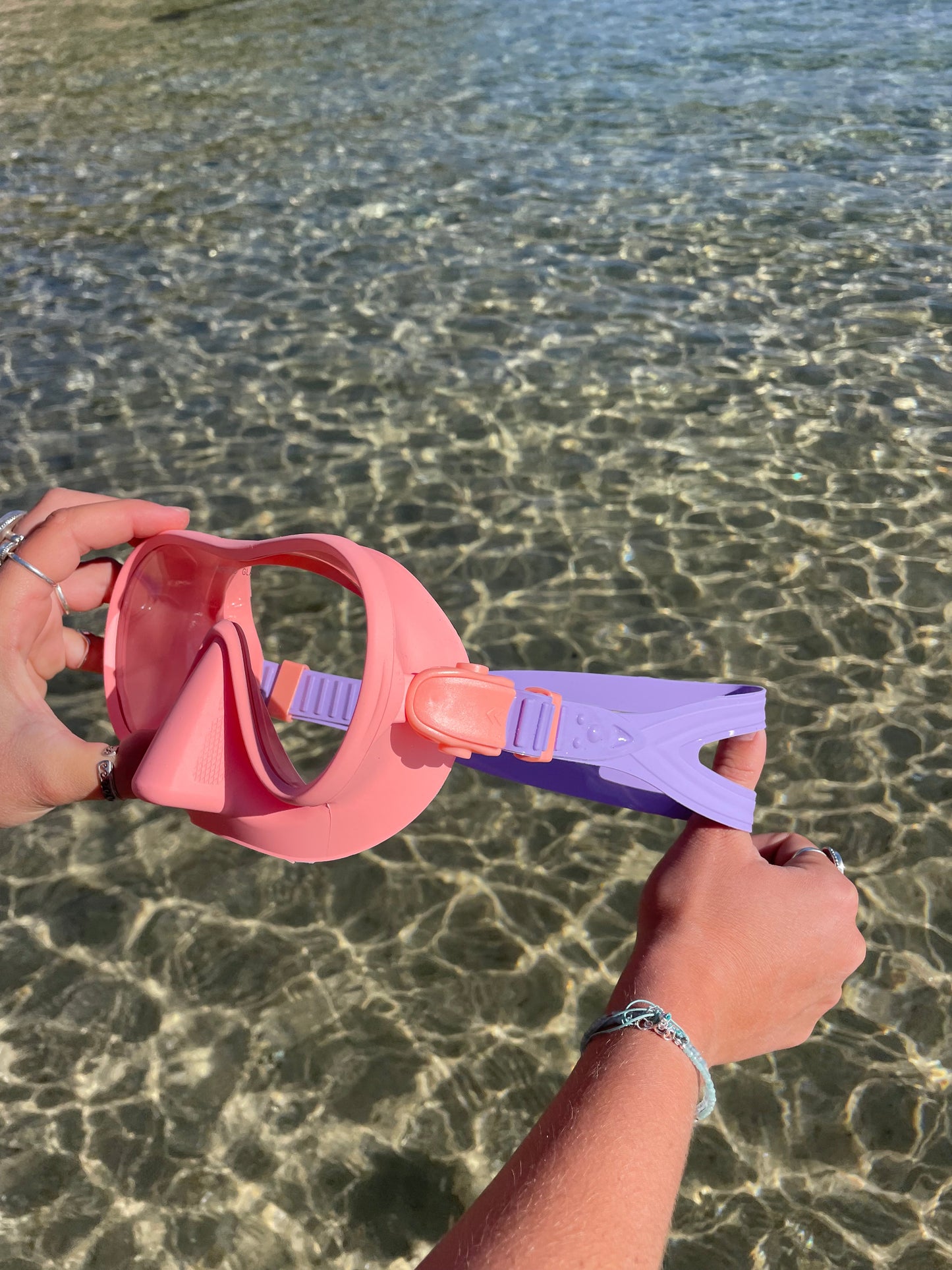 Coral / Lilac Two Tone Snorkelling Mask