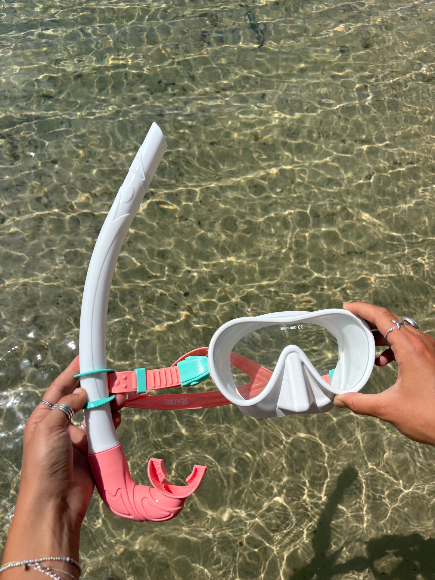 Whitewash / Coral / Aqua Marine Snorkelling Set
