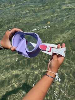 Lilac / Whitewash / Hibiscus Pink Snorkelling Mask