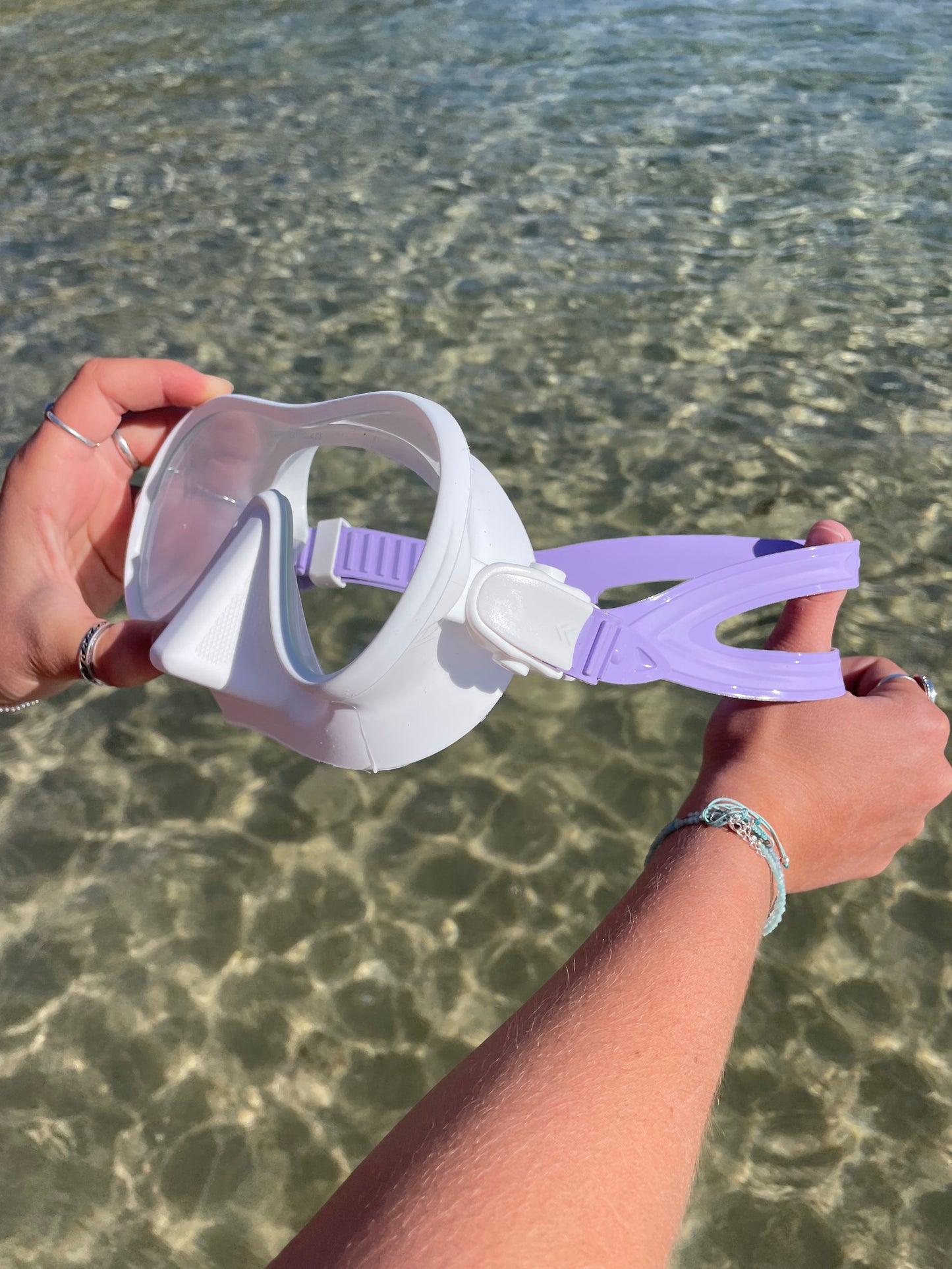 Whitewash / Lilac Two Tone Snorkelling Mask
