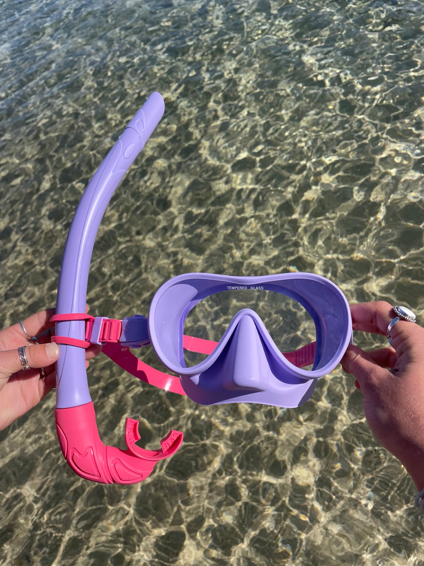 Lilac / Hibiscus Pink Two Tone Combo Snorkelling Set