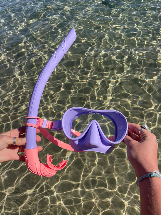 Lilac / Coral Two Tone Combo Snorkelling Set