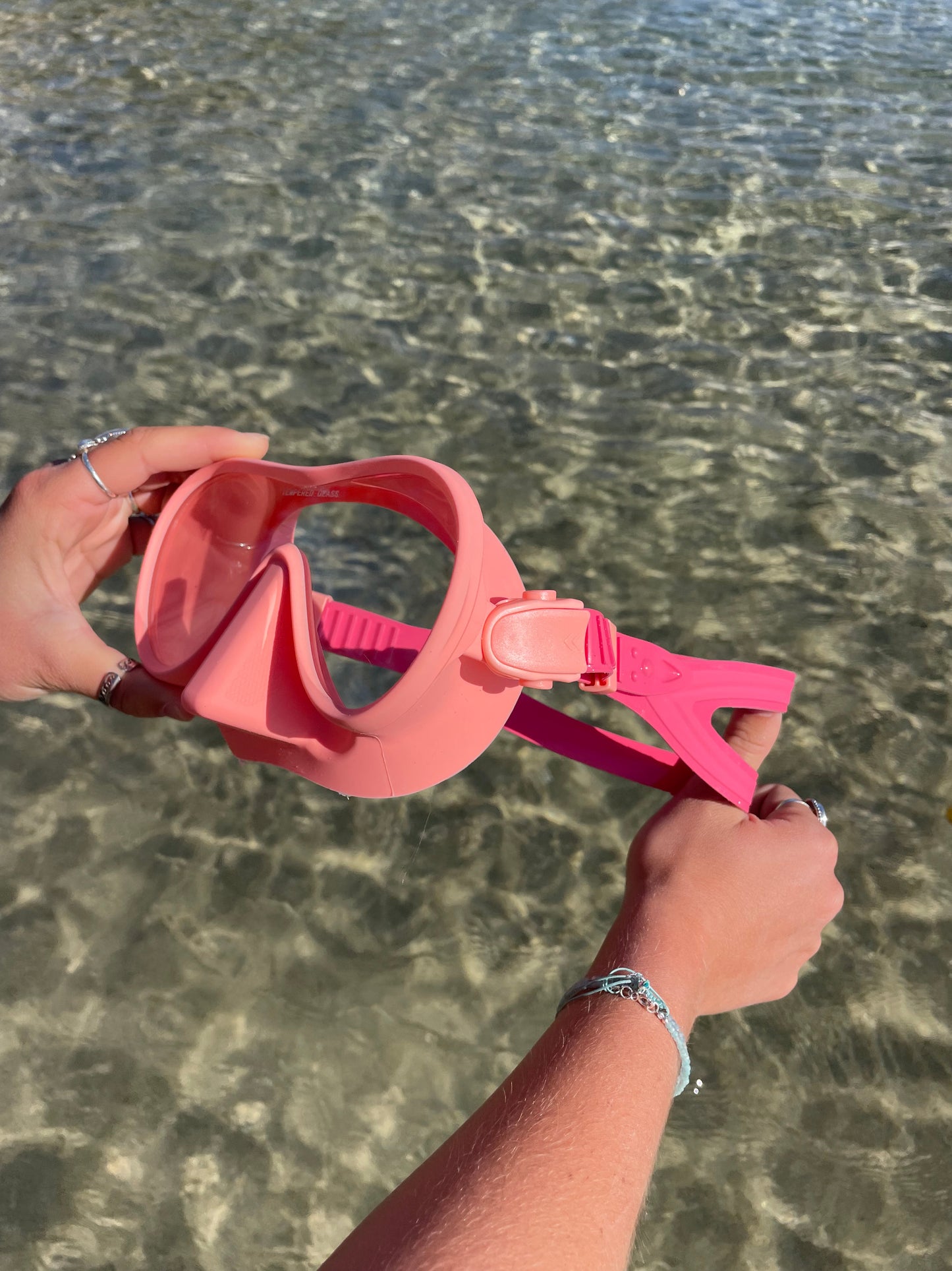 Coral / Hibiscus Pink Two Tone Snorkelling Mask