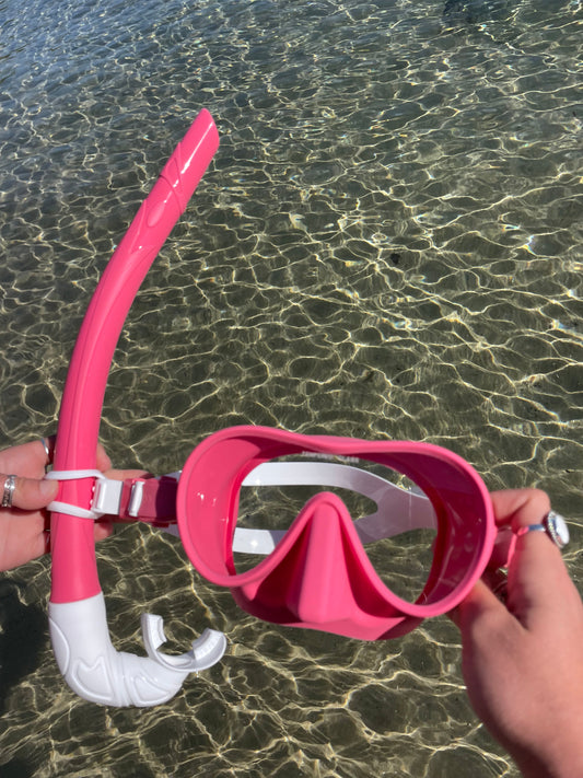 Hibiscus Pink / Whitewash Two Tone Combo Snorkelling Set