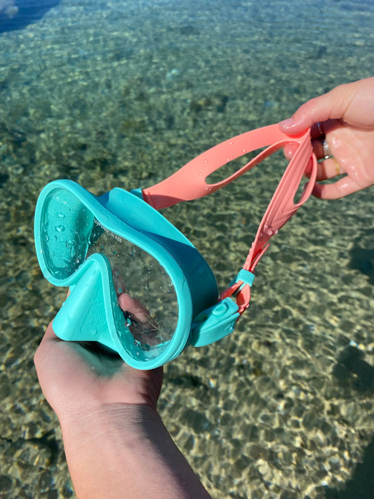 Aqua Marine / Coral Two Tone Snorkelling Mask