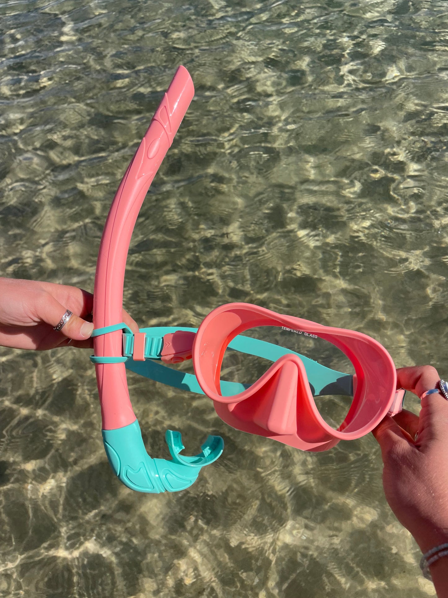 Coral / Aqua Marine Two Tone Combo Snorkelling Set