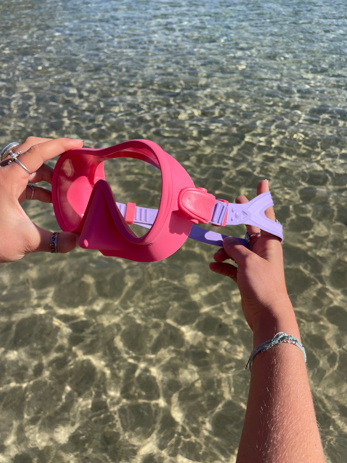 Hibiscus Pink / Purple Two Tone Snorkelling Mask