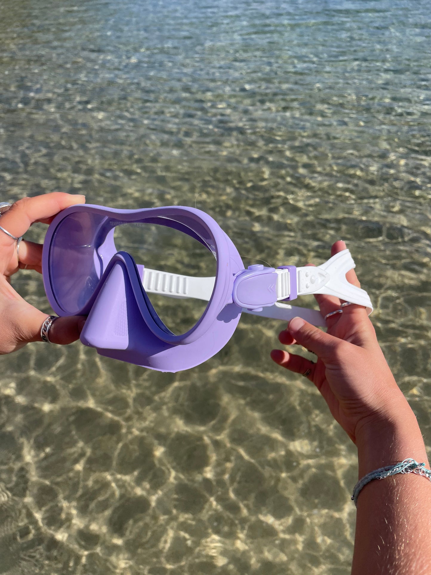 Purple / Whitewash Two Tone Snorkelling Mask