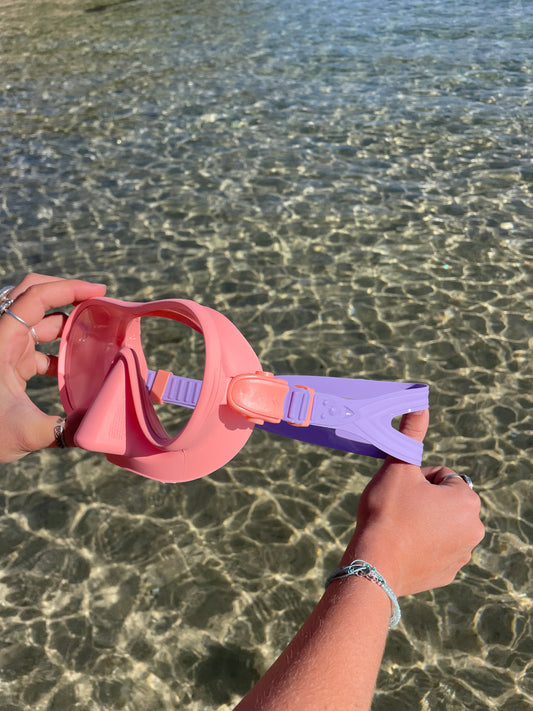 Coral / Purple Two Tone Snorkelling Mask