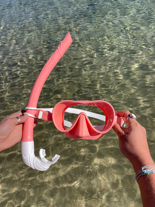 Coral / Whitewash Two Tone Combo Snorkelling Set