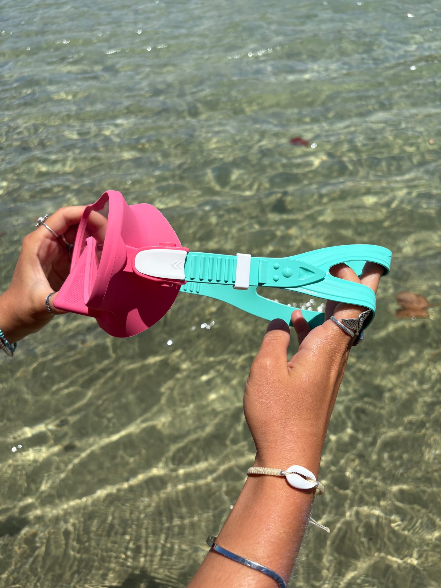 Hibiscus Pink / Aqua Marine / Whitewash Snorkelling Mask