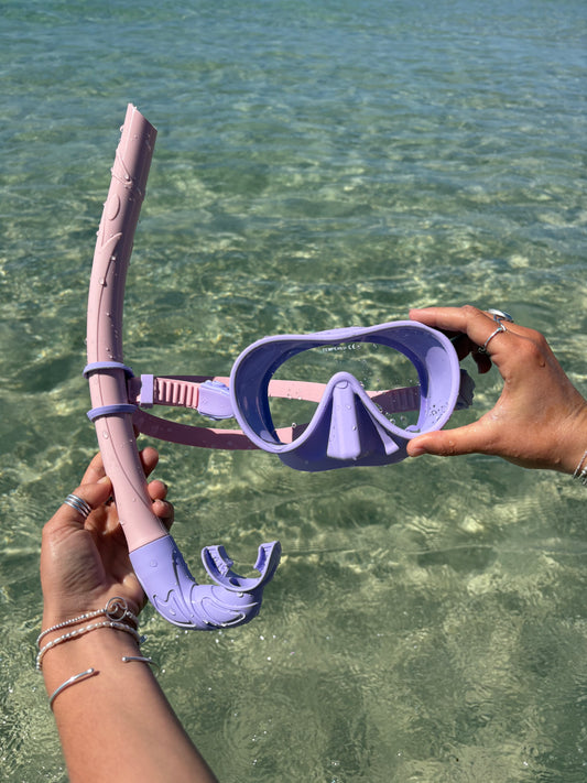 Lilac / Marshmallow Two Tone Combo Snorkelling Set