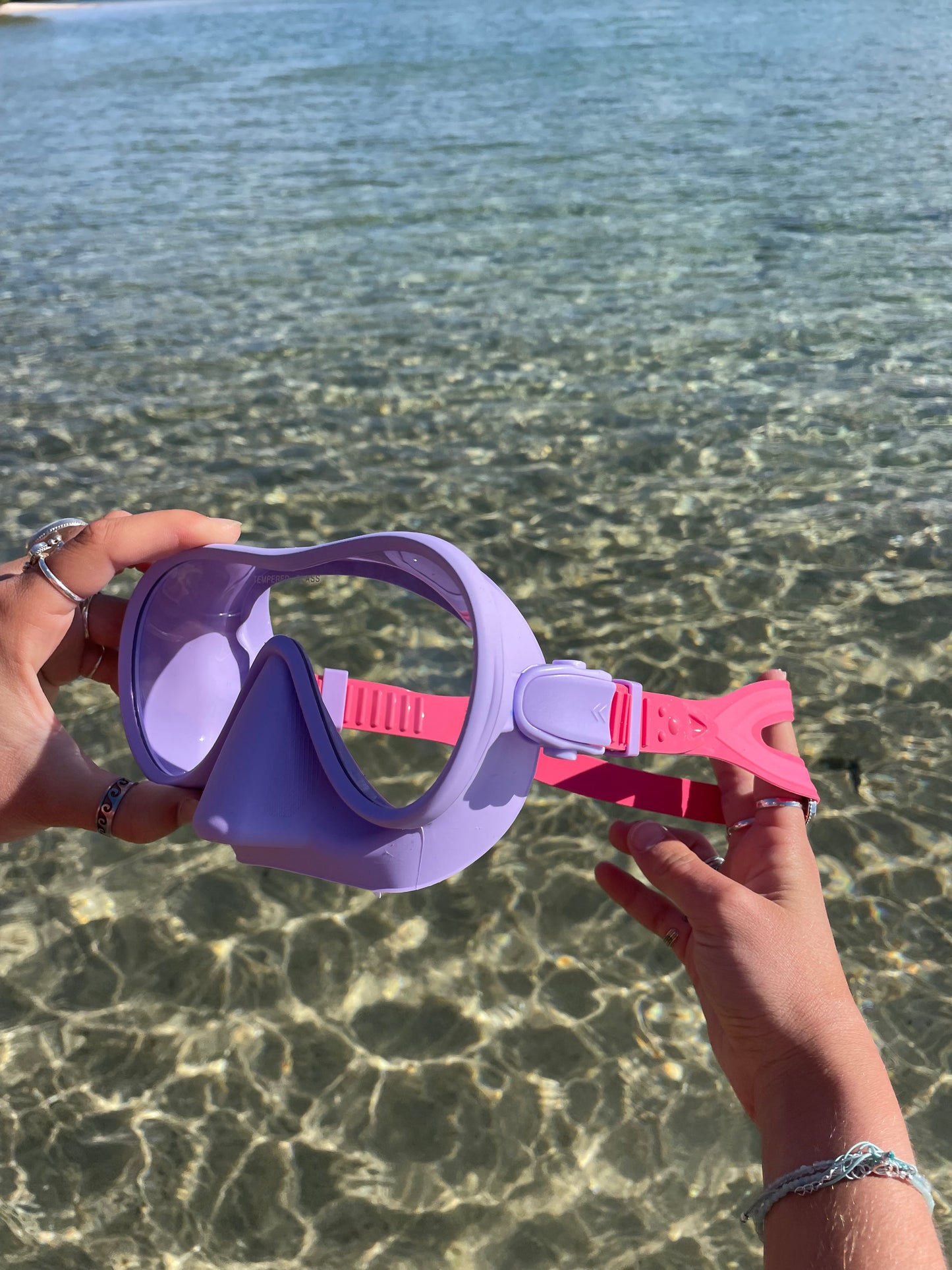 Purple / Hibiscus Pink Two Tone Snorkelling Mask