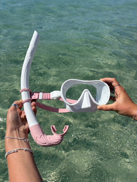 Whitewash / Marshmallow Two Tone Combo Snorkelling Set
