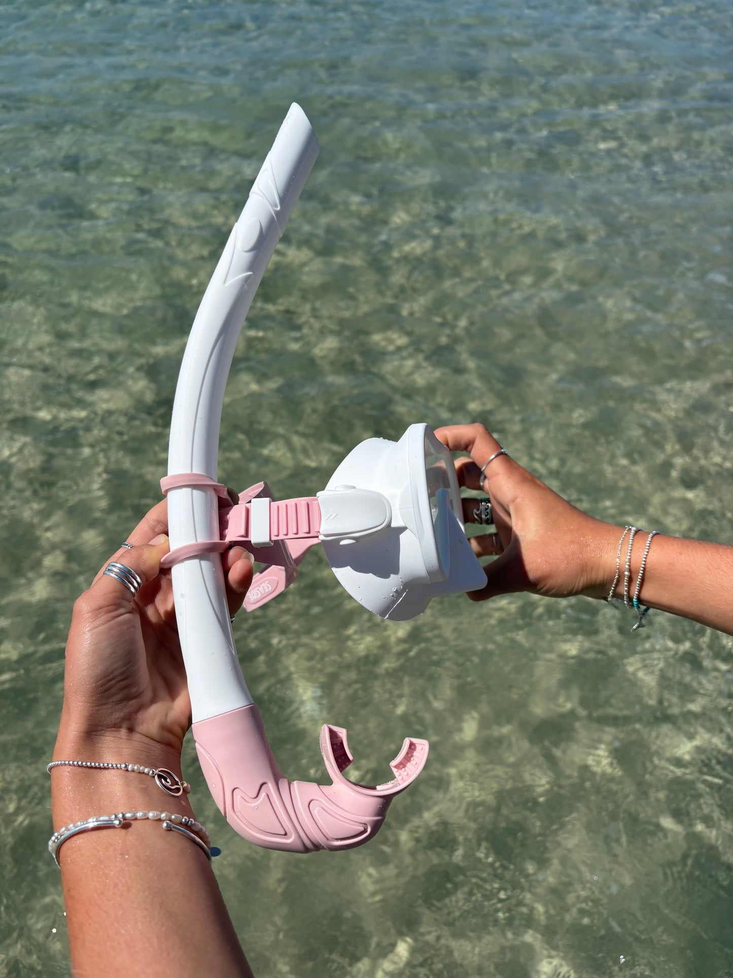 Whitewash / Marshmallow Two Tone Combo Snorkelling Set