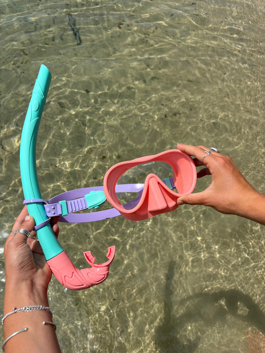 Coral / Aqua Marine / Lilac Snorkelling Set