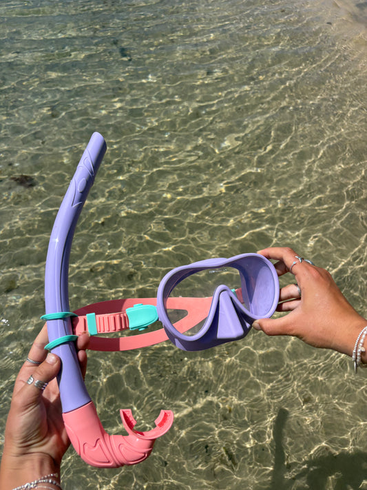 Lilac / Coral / Aqua Marine Snorkelling Set