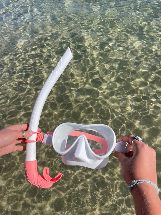 Whitewash / Coral Two Tone Combo Snorkelling Set