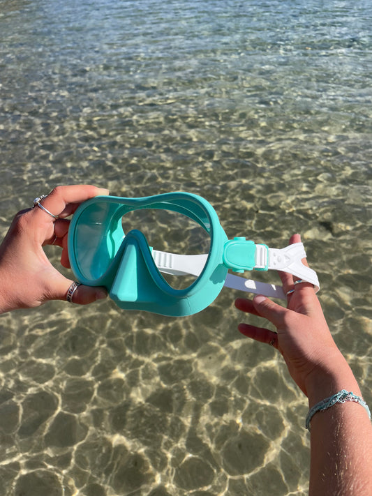 Aqua Marine / Whitewash Two Tone Snorkelling Mask