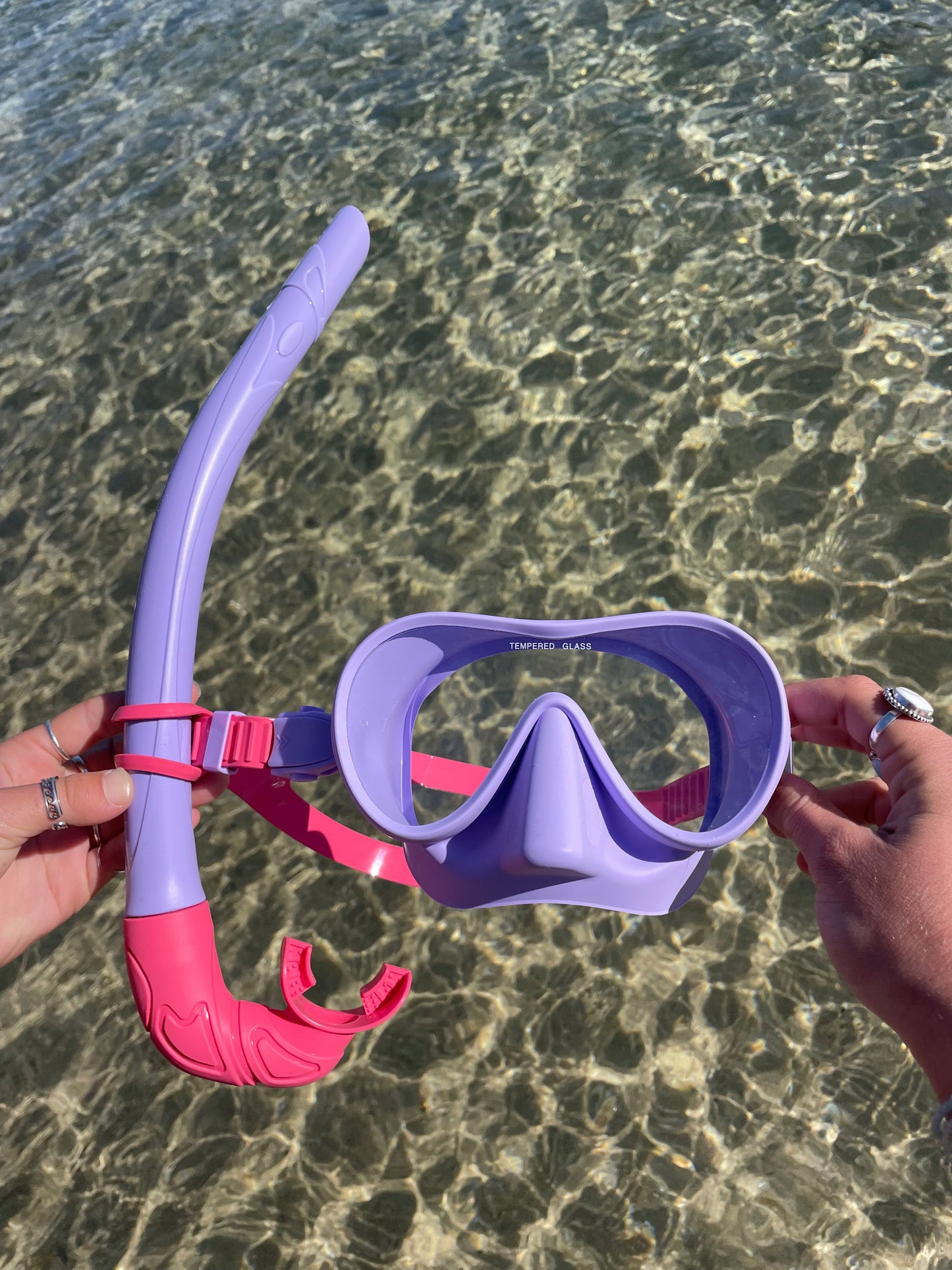 Purple / Hibiscus Pink Two Tone Combo Snorkelling Set