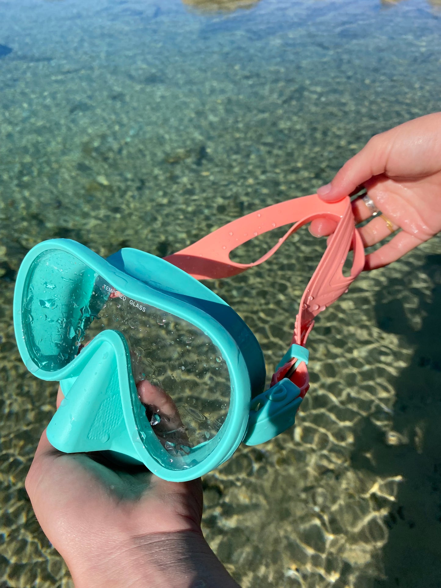 Aqua Marine / Coral Two Tone Snorkelling Mask