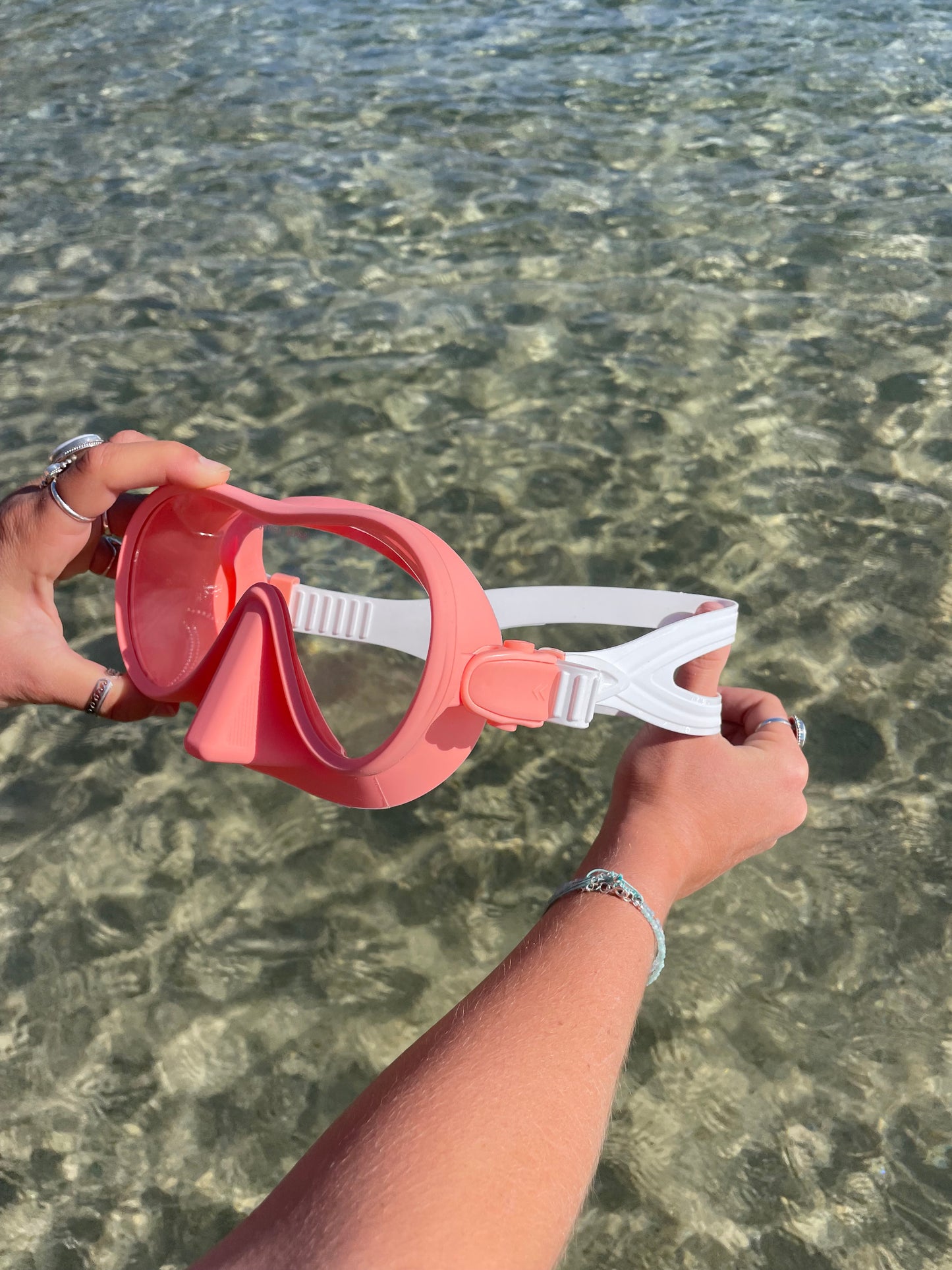 Coral / Whitewash Two Tone Snorkelling Mask