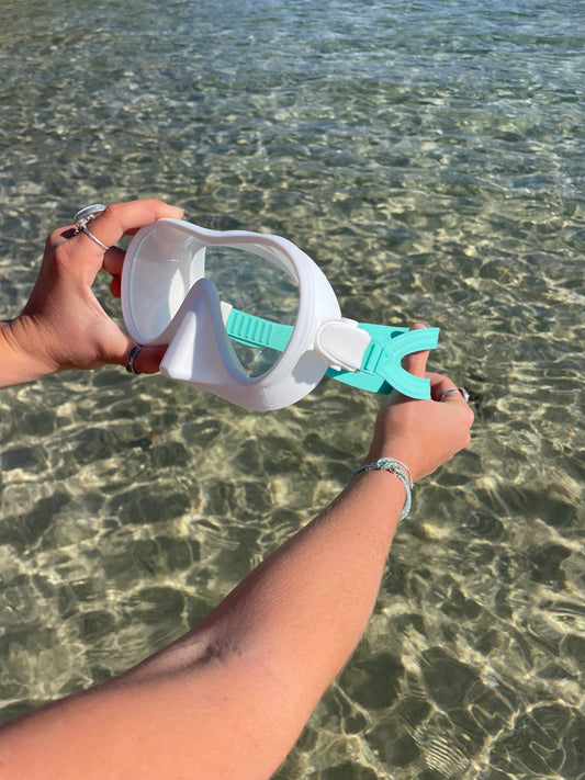 Whitewash / Aqua Marine Two Tone Snorkelling Mask