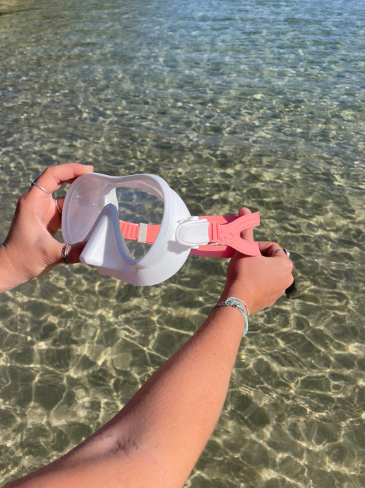 Whitewash / Coral Two Tone Snorkelling Mask