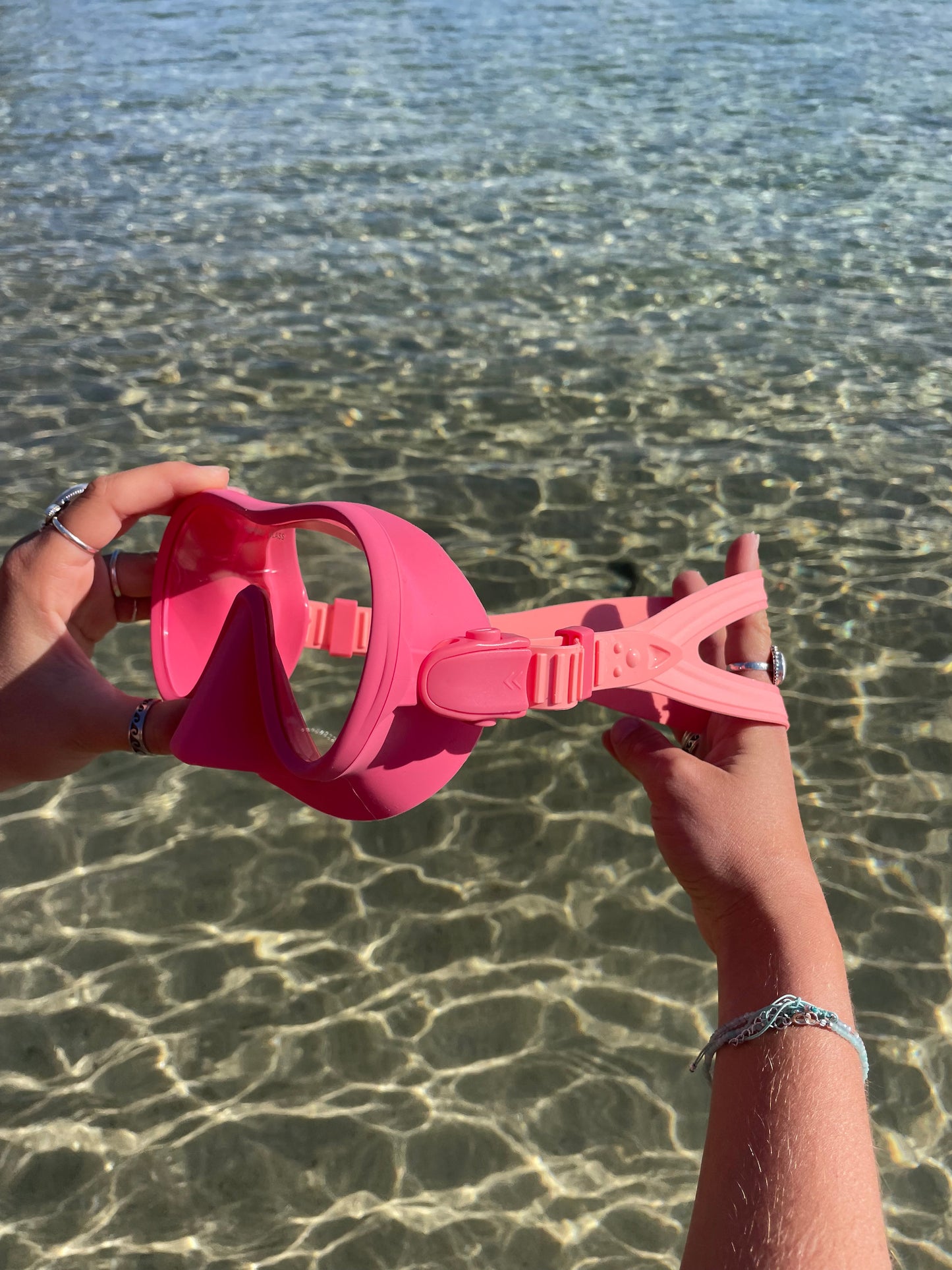 Hibiscus Pink / Coral Two Tone Snorkelling Mask