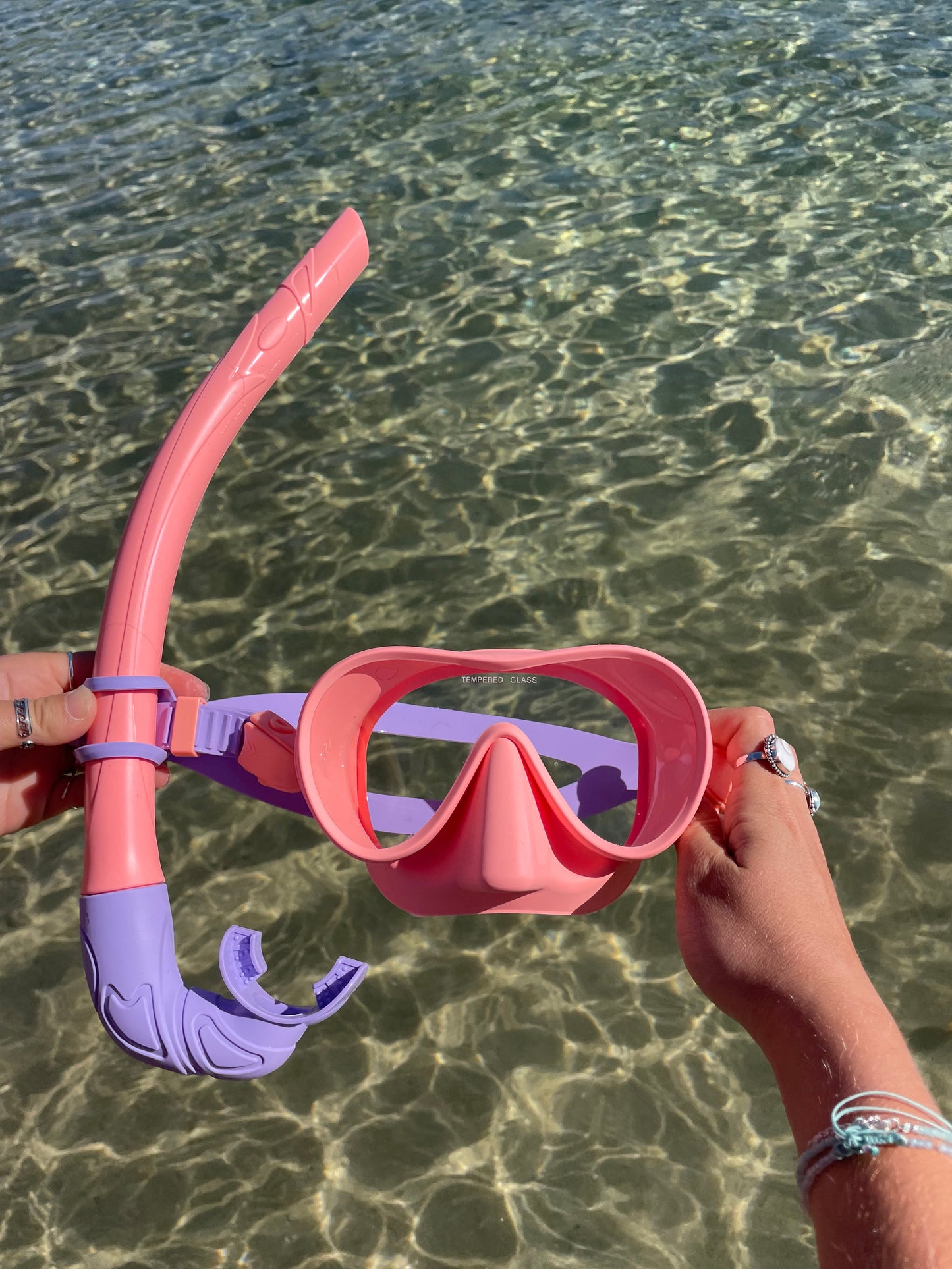 Coral / Purple Two Tone Combo Snorkelling Set