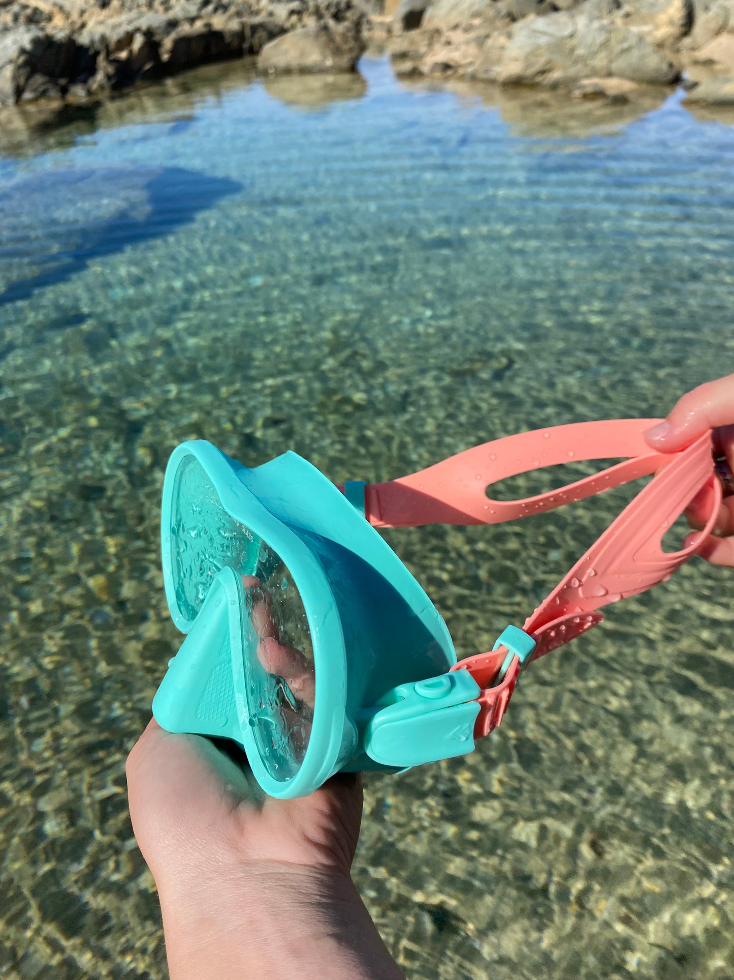 Aqua Marine / Coral Two Tone Snorkelling Mask