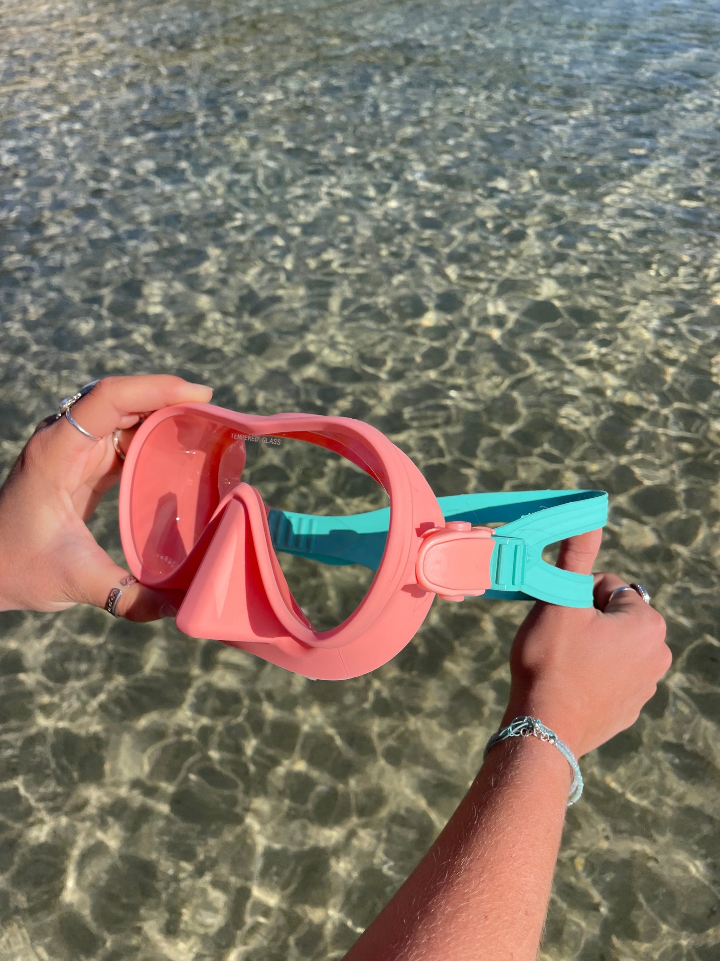 Coral / Aqua Marine Two Tone Snorkelling Mask