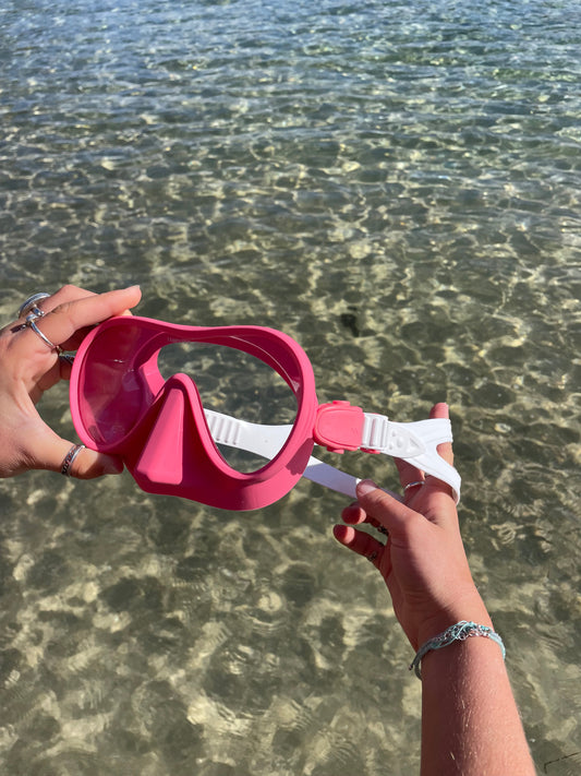 Hibiscus Pink / Whitewash Two Tone Snorkelling Mask