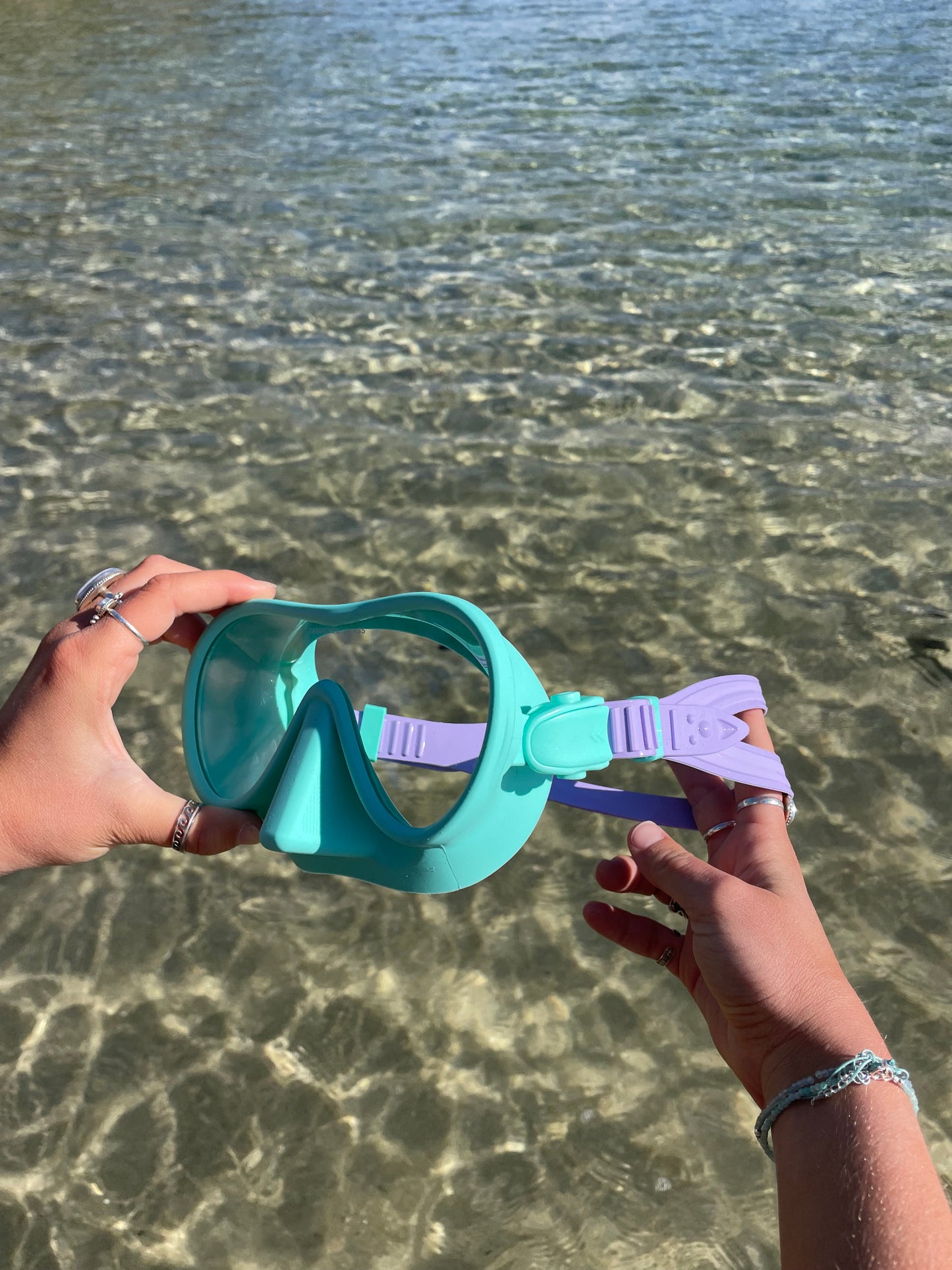 Aqua Marine / Purple Two Tone Snorkelling Mask