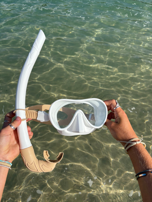 Whitewash / Caramel Latte Two Tone Combo Snorkelling Set